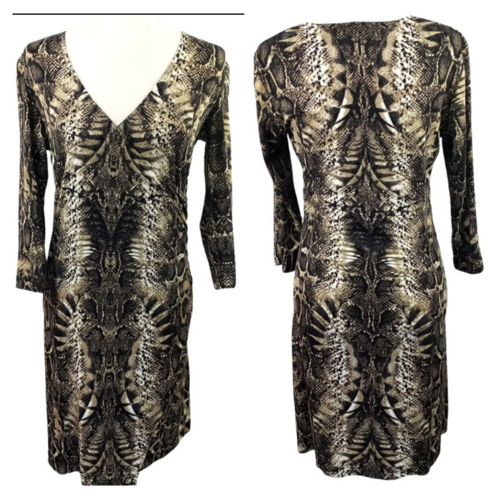 GERRY WEBER ~Reptile Print Wrap Style Dress~Sz 4